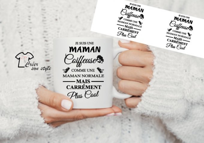 Mug "je suis une maman coiffeuse"