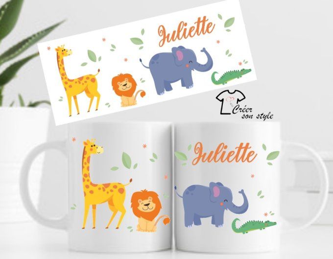 Mug "animaux jungle"