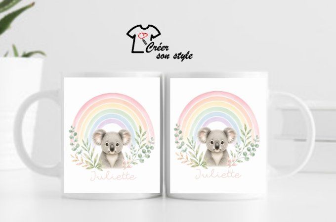 Mug "arc en ciel - koala"