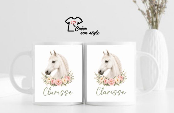 Mug "tête cheval blanc"