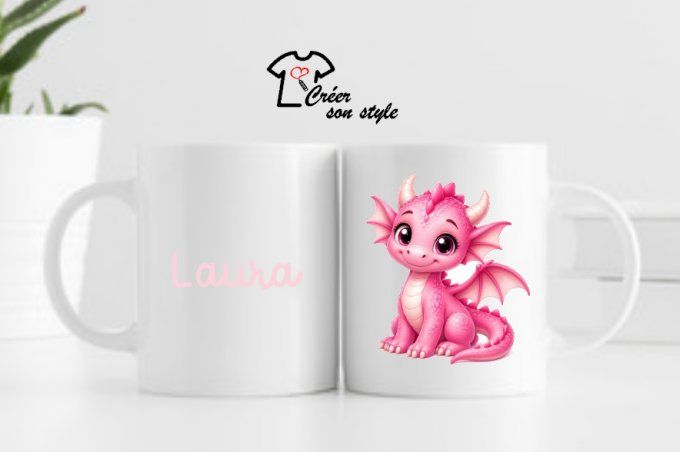 Mug "dragon - rose"