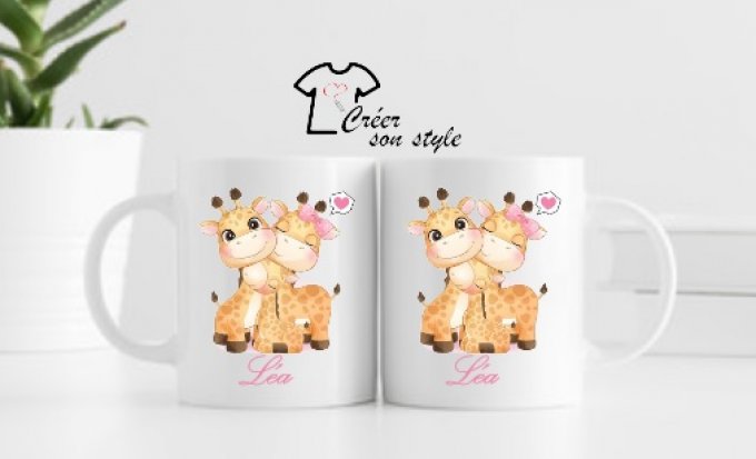 Mug "famille girafe"