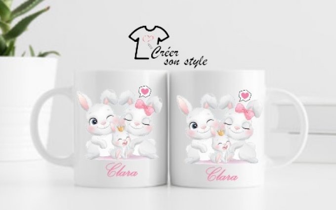 Mug "famille lapin"