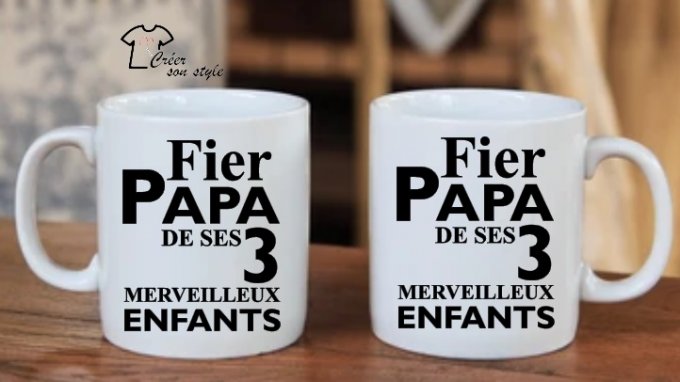 mug "Fier papa de ses merveilleux enfants"