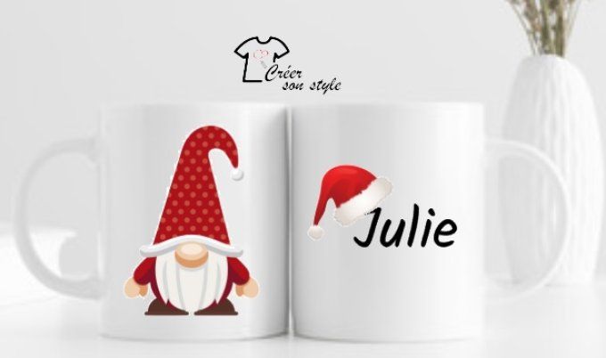 Mug "gnome + prénom" 