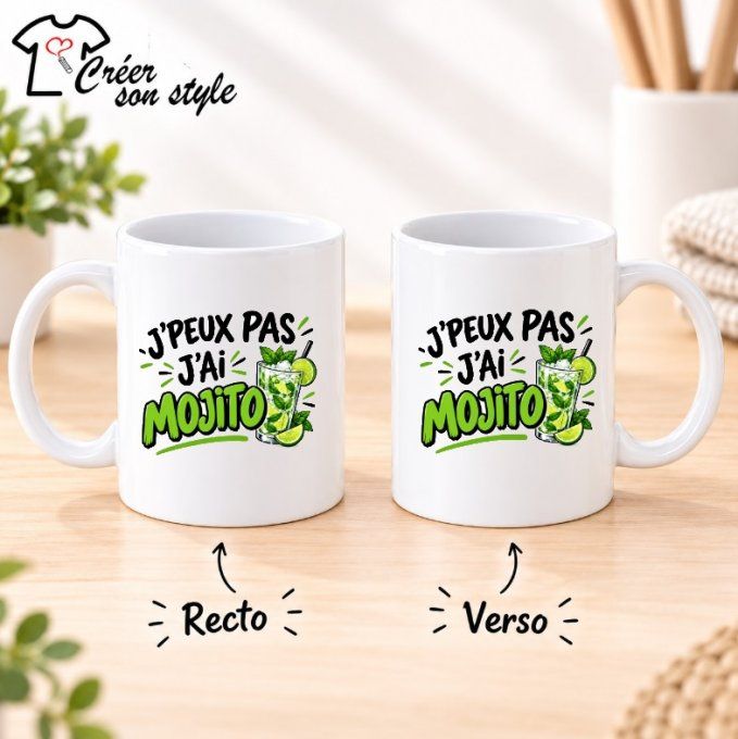 mug "j'peux pas j'ai mojito"
