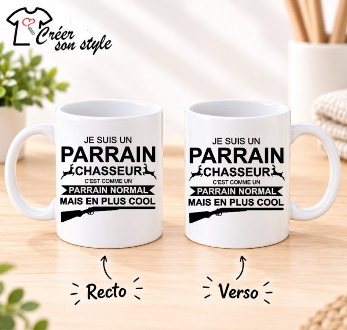 Mug "je suis un parrain chasseur"
