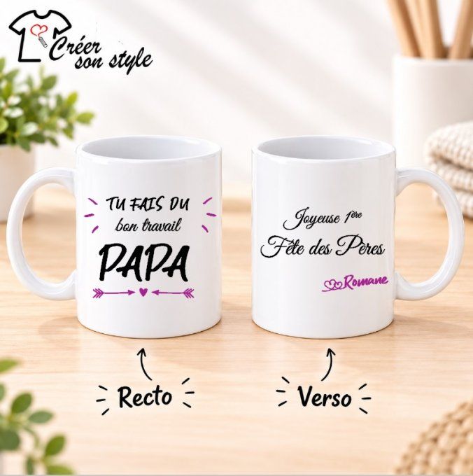 Mug "joyeuse 1ère fête des pères" 