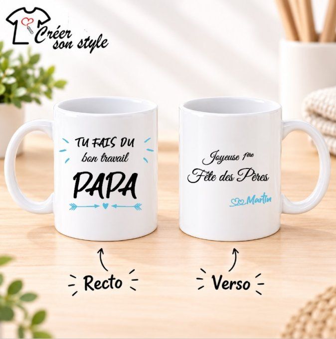 Mug "joyeuse 1ère fête des pères" 