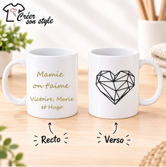 Mug "mamie on t'aime"