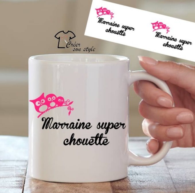 Mug "marraine super chouette"