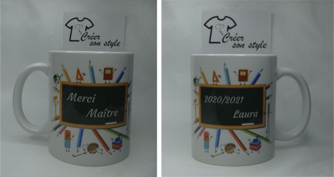 Mug "merci maître(sse)" (tableau)