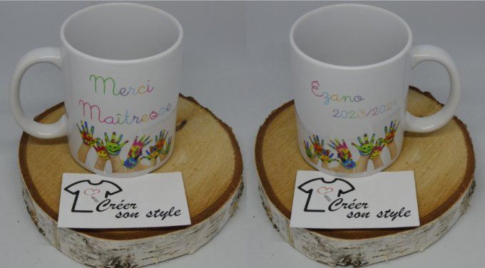 Mug "merci maîtresse"(mains)