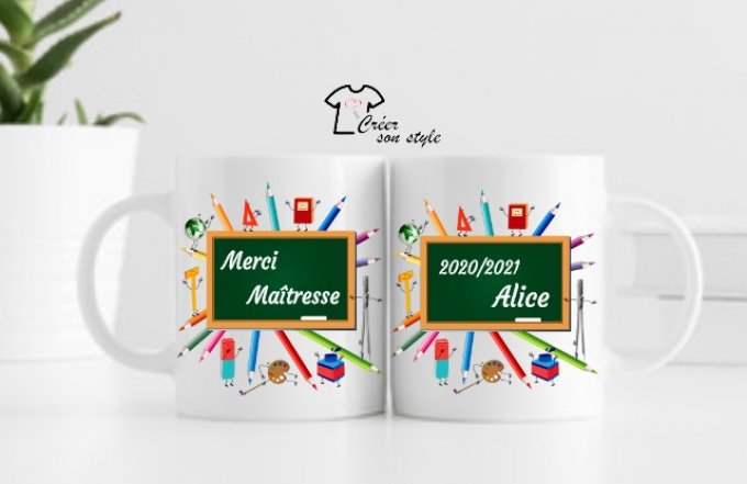 Mug "merci maître(sse)" (tableau)