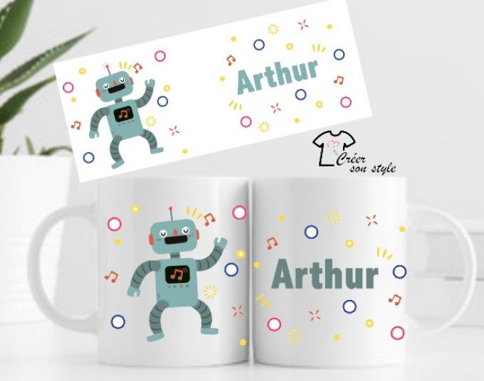 Mug "robot - musique"
