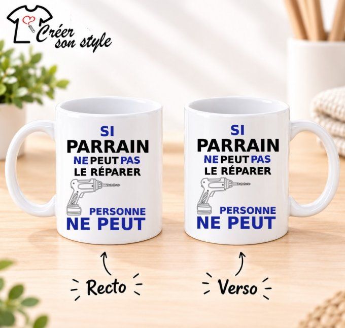 Mug "si parrain ne peut pas le réparer personne ne peut"