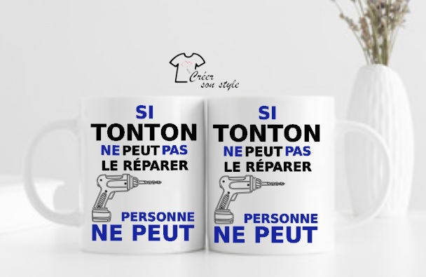 Mug "si tonton ne peut pas le réparer personne ne peut"