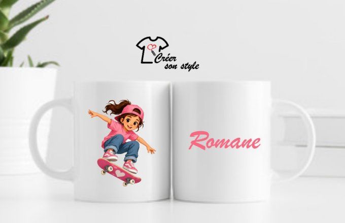 Mug "fille skate"