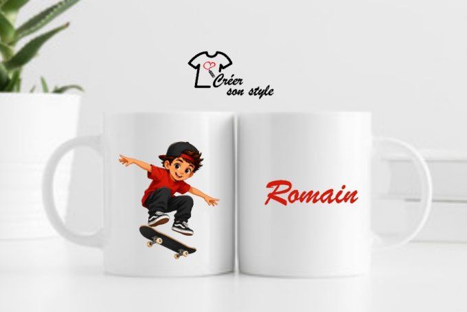 Mug "garçon skate"