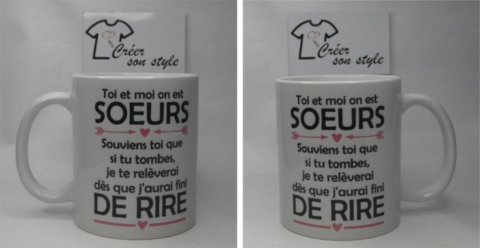 mug "Toi et moi on est soeurs"