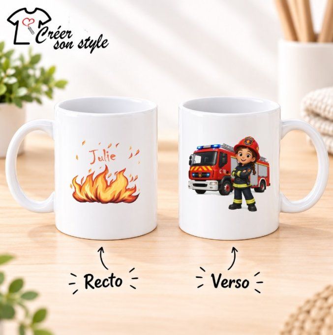 Mug "pompier-fille"