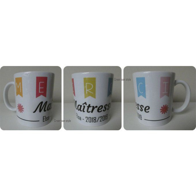 Mug "merci maîtresse"(fleur)