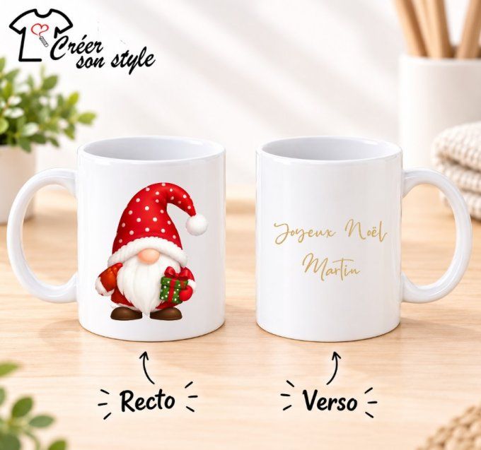 Mug "joyeux noël" (gnome)