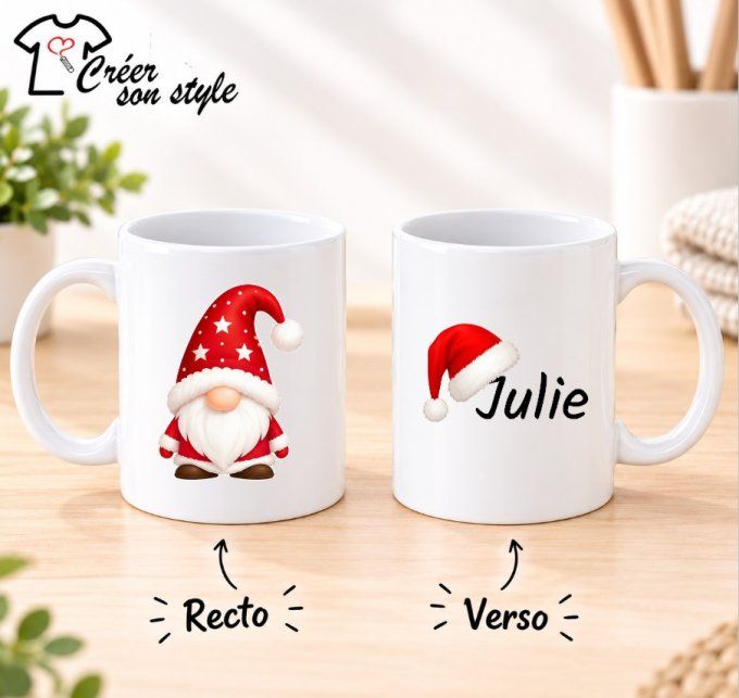 Mug "gnome + prénom" 