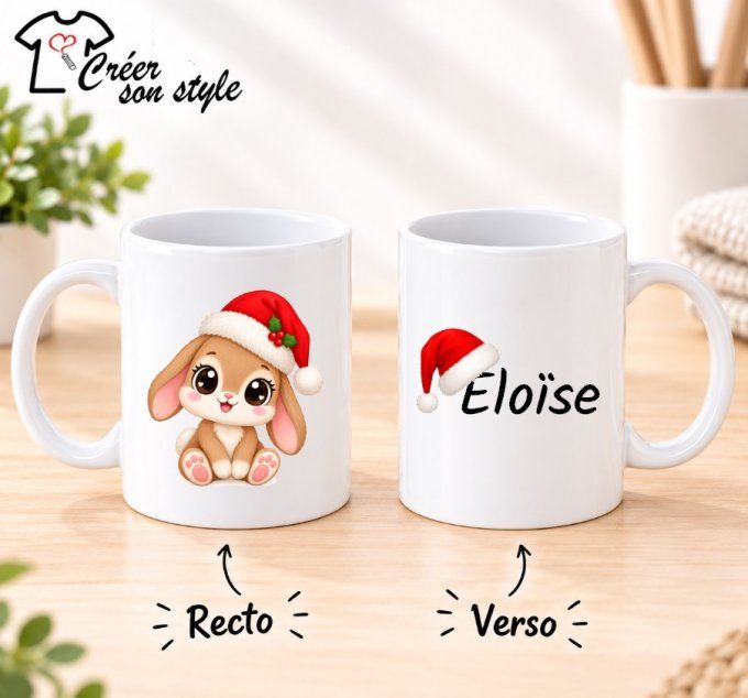 Mug "lapin + prénom"  
