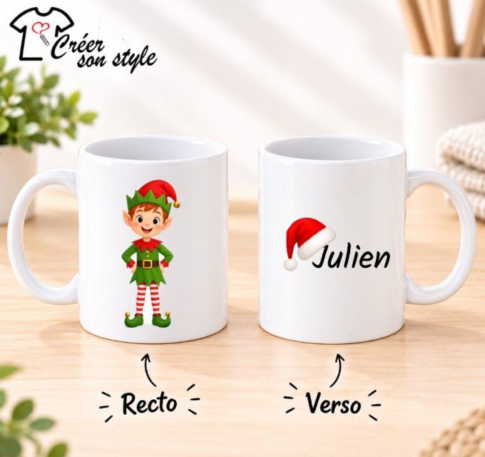 Mug "lutin + prénom"  