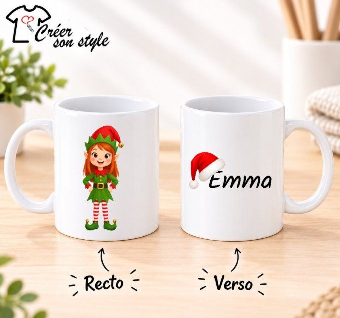 Mug "lutine + prénom"