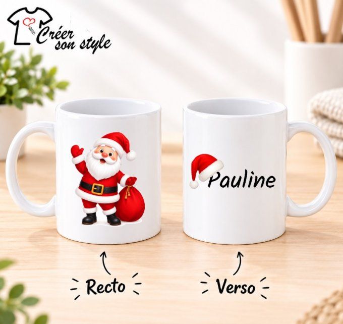 Mug "père noël + prénom"   