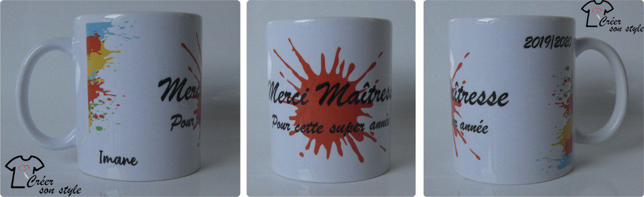 Mug "merci maître(sse)" (tache)