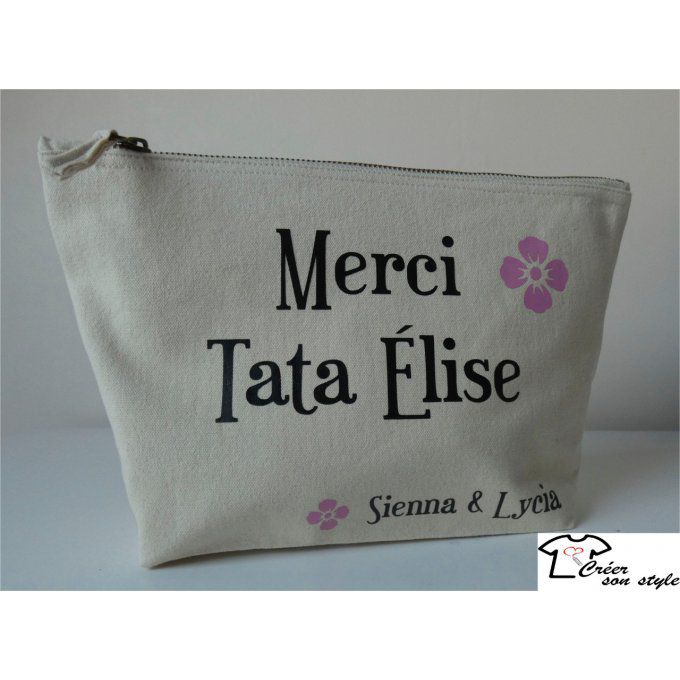 pochette "Merci tata" (fleur)