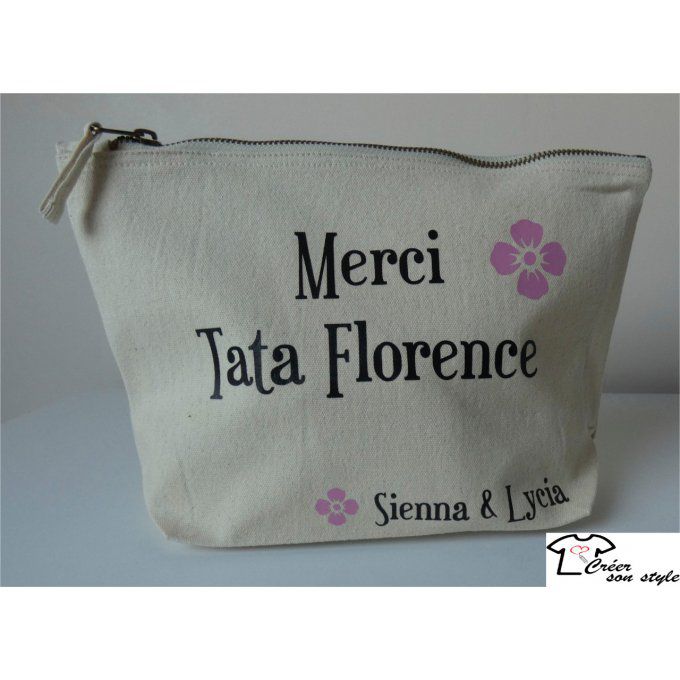 pochette "Merci tata" (fleur)