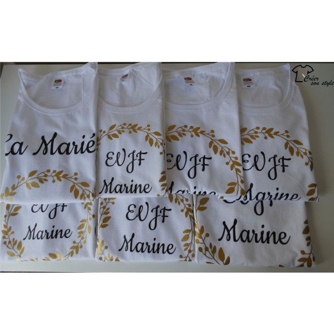 Tee shirt femme "la mariée EVJF"