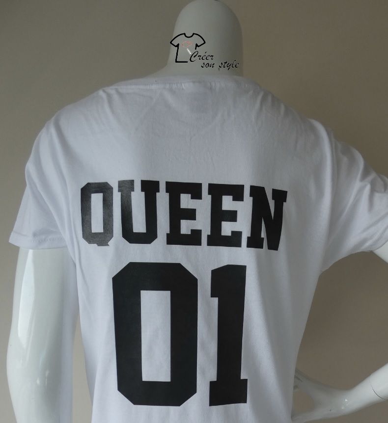 tee shirt femme "queen + numéro"