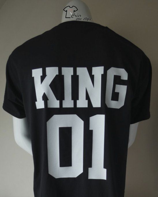 tee shirt homme "king + numéro"