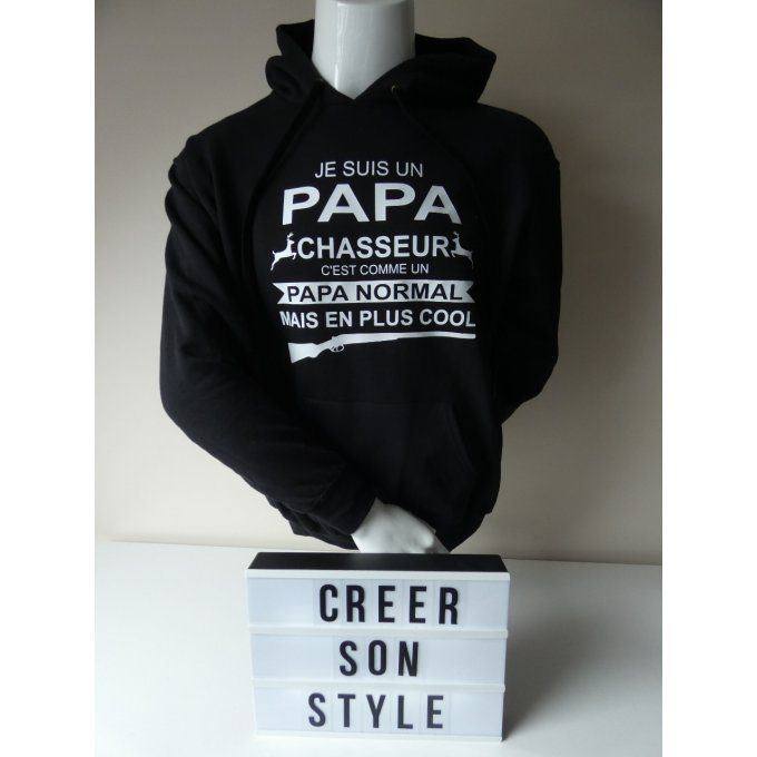 Sweat-shirt homme "Je suis un papa chasseur"