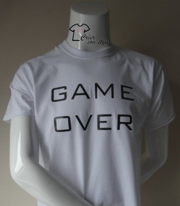 tee shirt "game over"