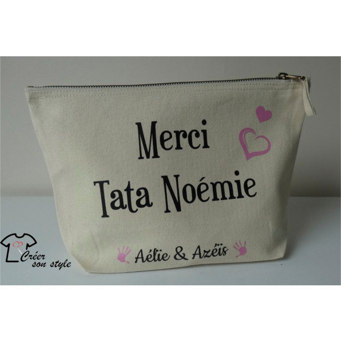 pochette "Merci tata" (coeur)