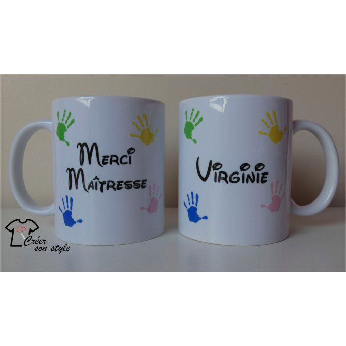Mug "merci maître(sse)" (mains)