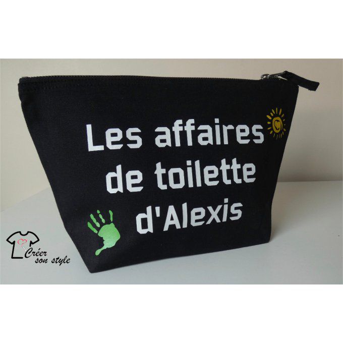 pochette "Les affaires de toilette de..." (garçon)