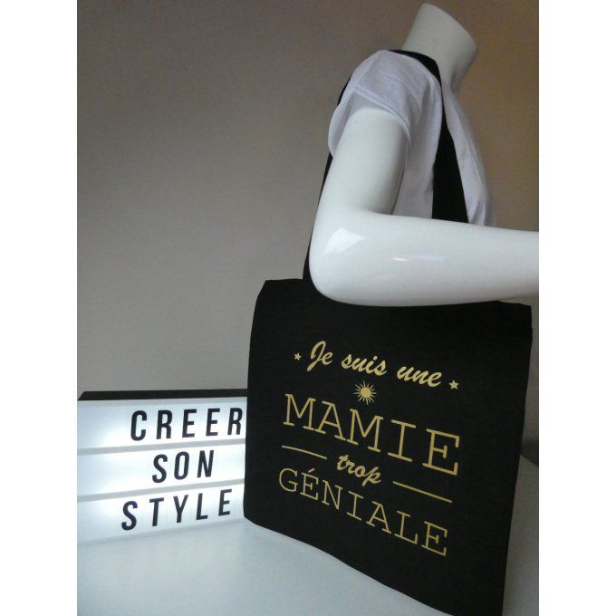 sac "je suis une mamie trop géniale"