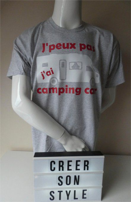 tee shirt homme "J'peux pas j'ai camping car"