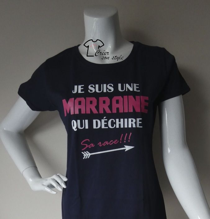 Mug metal JE SUIS UNE MARRAINE QUI DECHIRE - Le Roi du T-Shirt