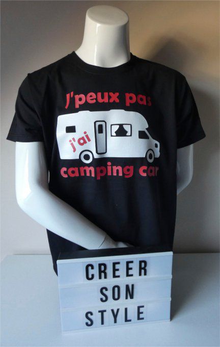 tee shirt "J'peux pas j'ai camping car"