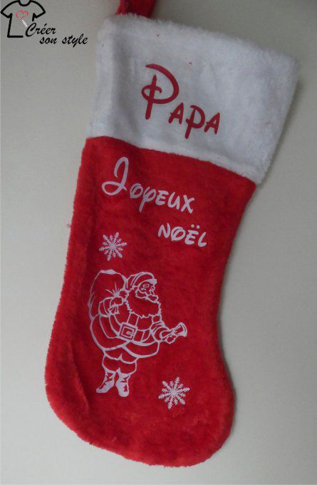 Botte velours "père noël"