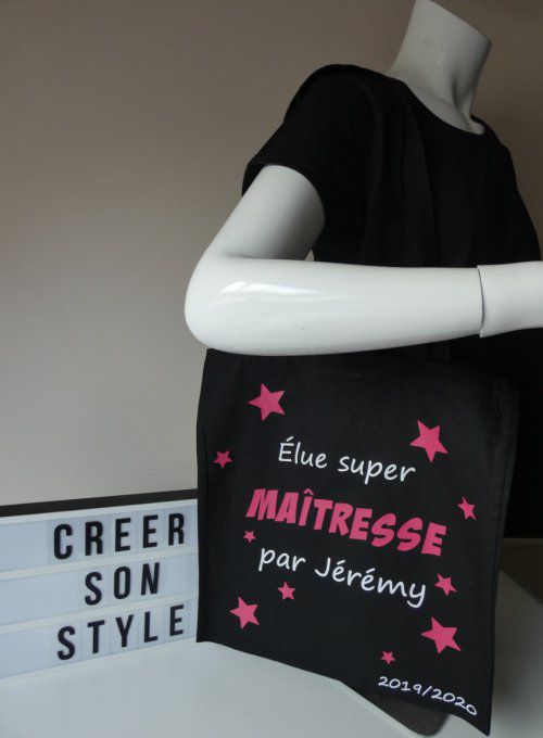 sac "élue super maîtresse par..."