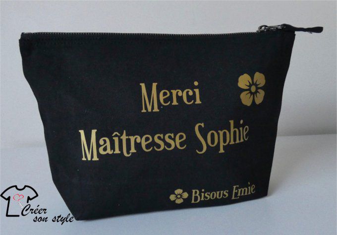 Pochette "merci maîtresse" (fleur)